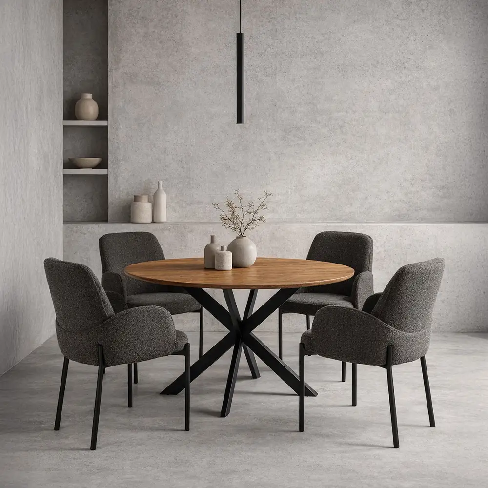 LIBERTA ARCO ΤΡΑΠΕΖΙ ΚΑΡΥΔΙ 130x130x77cm