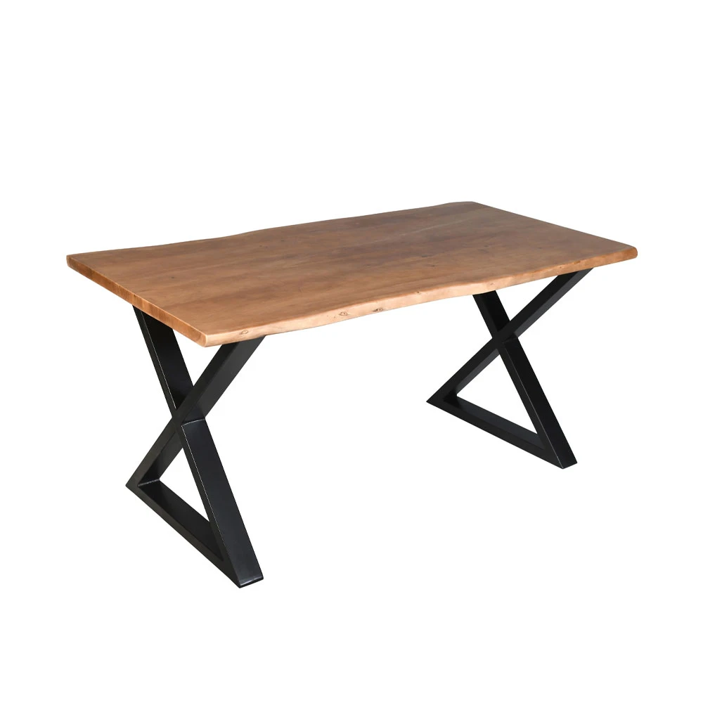 LIBERTA MINGLE ΤΡΑΠΕΖΙ ΚΑΡΥΔΙ ΜΑΥΡΟ 160x80x76