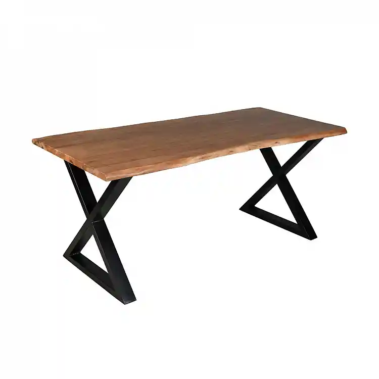 LIBERTA MINGLE ΤΡΑΠΕΖΙ ΚΑΡΥΔΙ ΜΑΥΡΟ 180x80x76cm