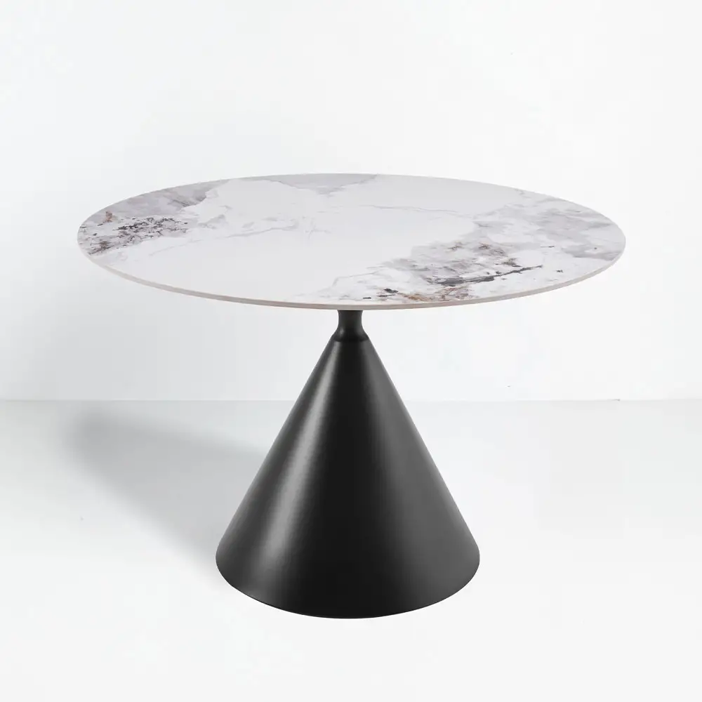 LIBERTA ATRIUM ΤΡΑΠΕΖΙ ΛΕΥΚΟ ΜΕ ΟΨΗ ΜΑΡΜΑΡΟΥ 110x110x76cm