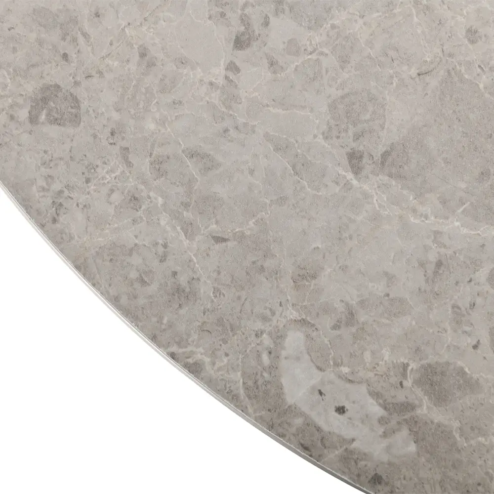 LIBERTA CASPIAN ΤΡΑΠΕΖΙ ΓΚΡΙ ΜΕ ΟΨΗ ΜΑΡΜΑΡΟΥ 80x80x75cm