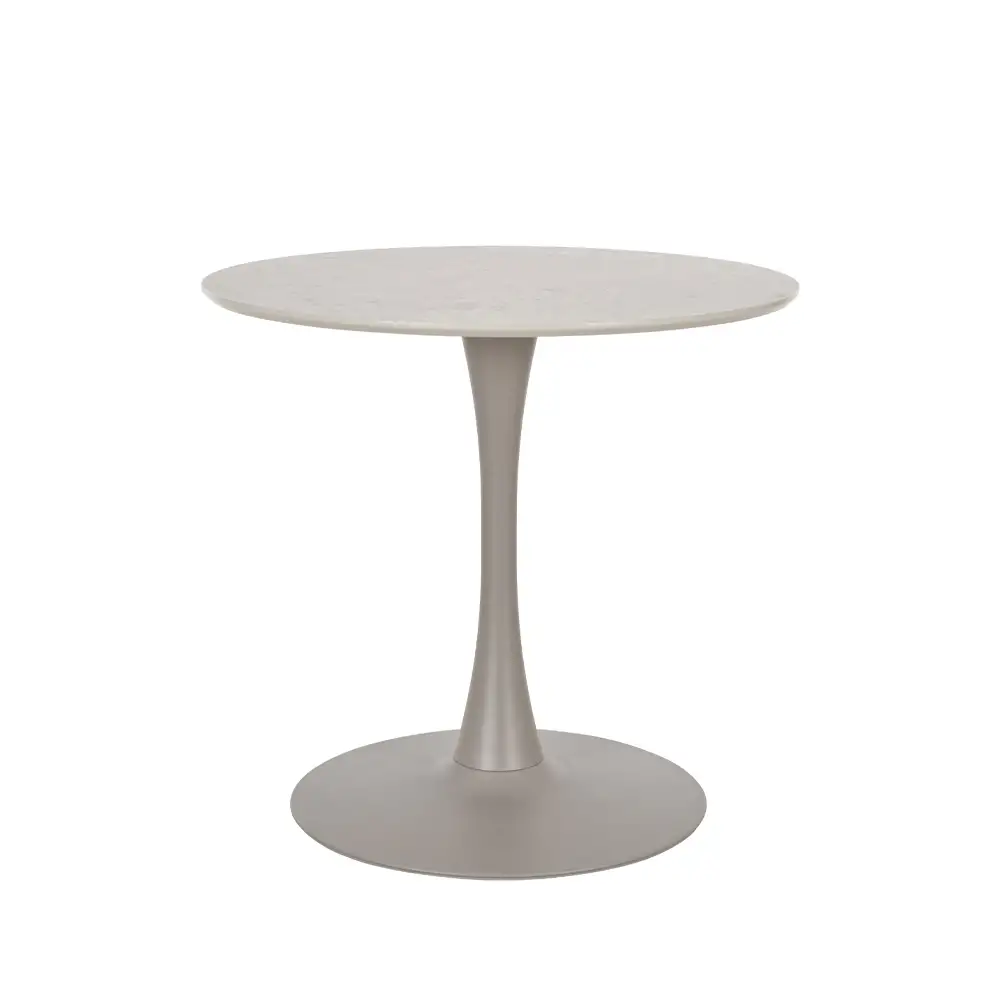 LIBERTA CASPIAN ΤΡΑΠΕΖΙ ΓΚΡΙ ΜΕ ΟΨΗ ΜΑΡΜΑΡΟΥ 80x80x75cm