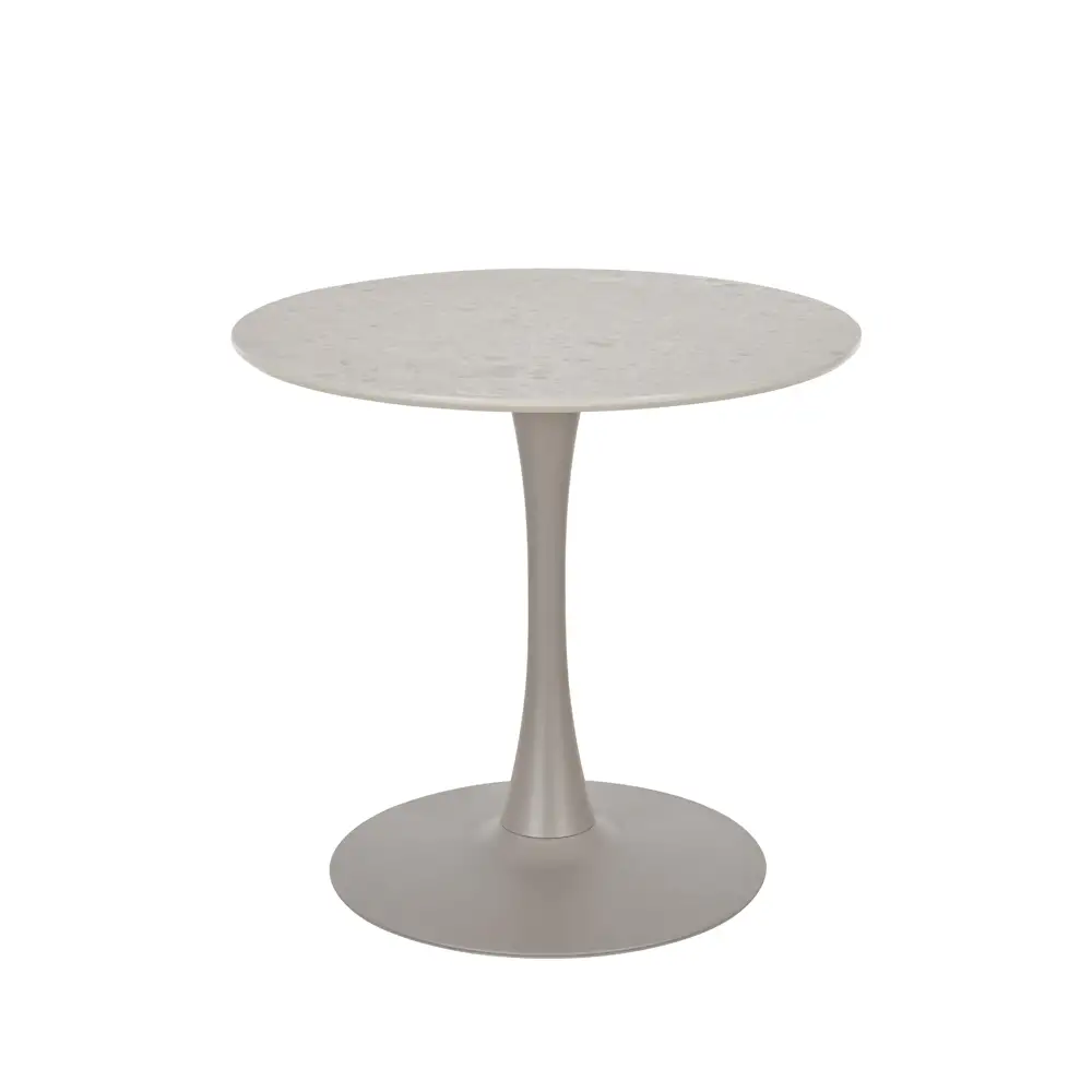 LIBERTA CASPIAN ΤΡΑΠΕΖΙ ΓΚΡΙ ΜΕ ΟΨΗ ΜΑΡΜΑΡΟΥ 80x80x75cm