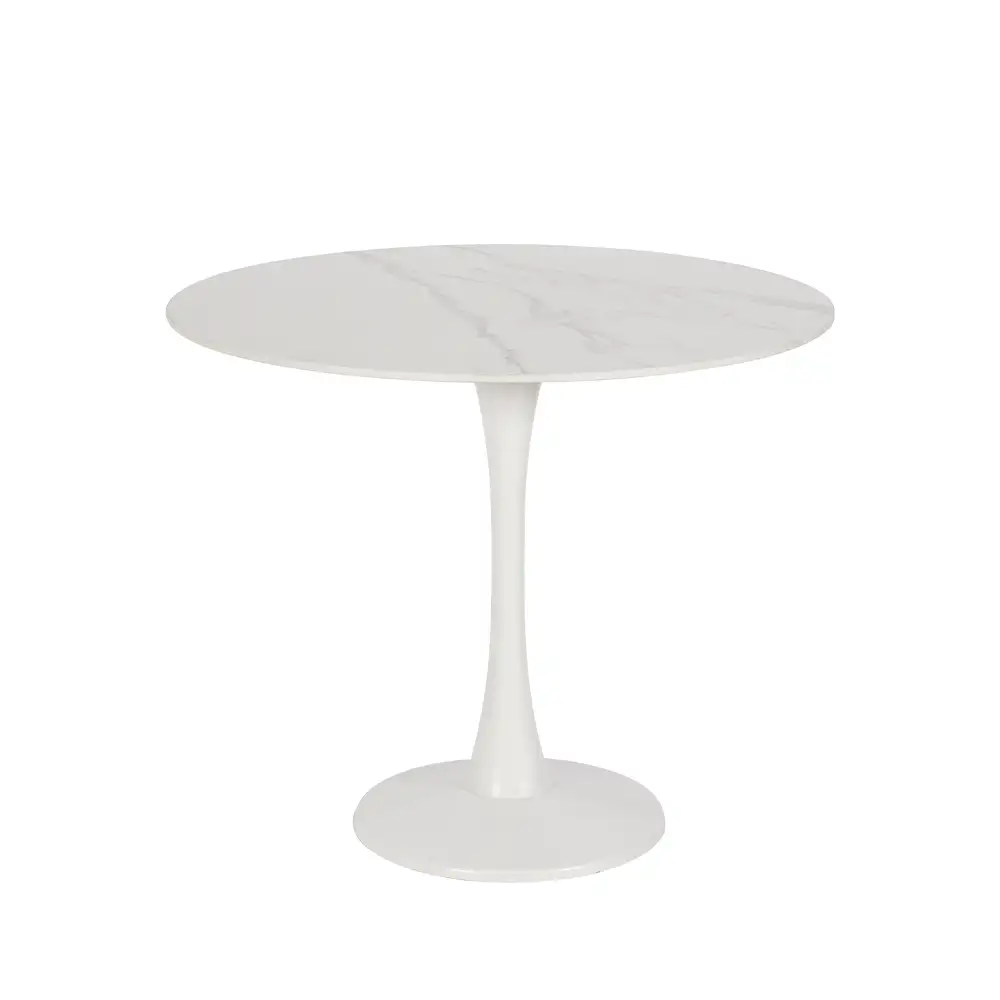 LIBERTA ICE ΤΡΑΠΕΖΙ ΡΟΤΟΝΤΑ ΑΣΠΡΟ 90x90x75cm