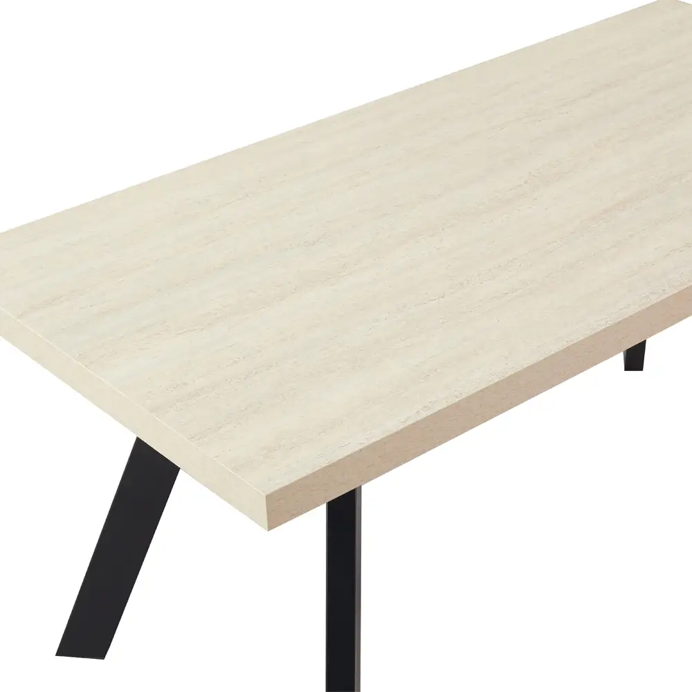 LIBERTA LITHOS ΤΡΑΠΕΖΙ BEIGE ΜΑΥΡΟ 180x90x76cm