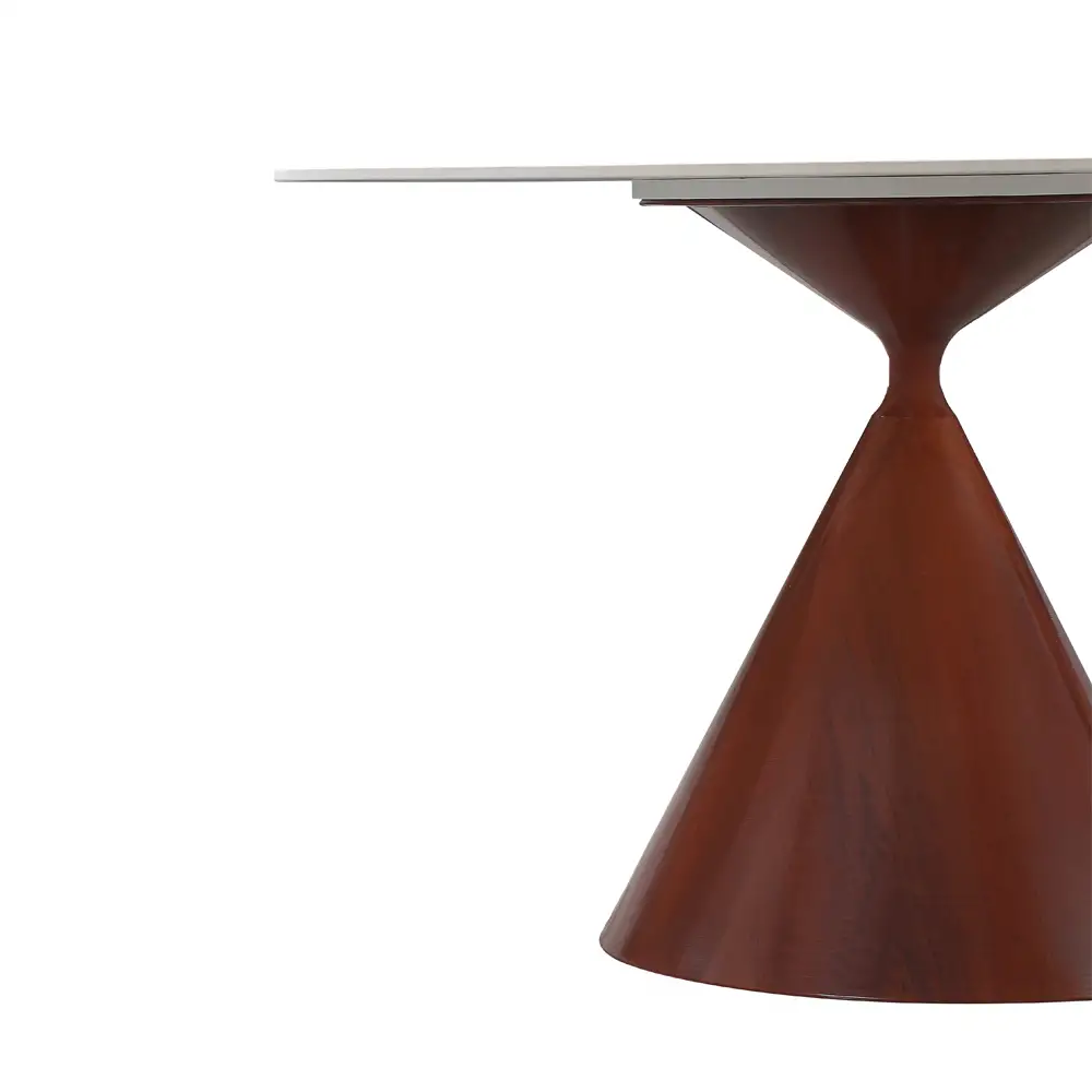 LIBERTA NOISETTE ΤΡΑΠΕΖΙ ΛΕΥΚΟ ΜΕ ΟΨΗ ΜΑΡΜΑΡΟΥ 120x120x76cm