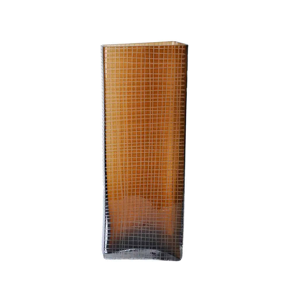 LIBERTA GRAVIR HONEY ΒΑΖΟ 16x12x44cm ΓΥΑΛΙ ΚΑΦΕ