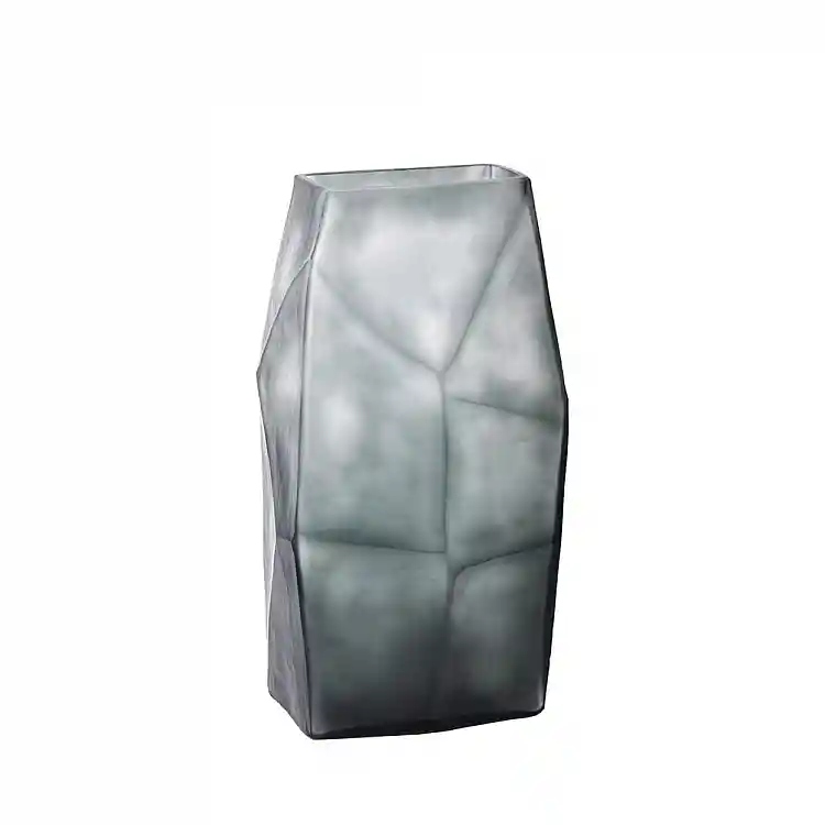 LIBERTA ROCHE GREY ΒΑΖΟ 17x13x31cm ΓΥΑΛΙ ΓΚΡΙ