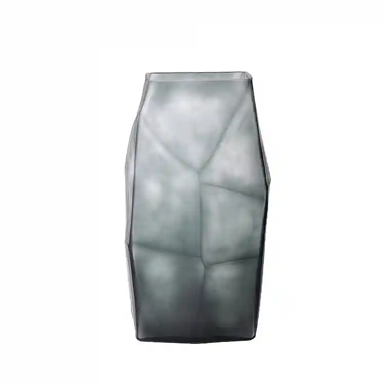 LIBERTA ROCHE GREY ΒΑΖΟ 17x13x31cm ΓΥΑΛΙ ΓΚΡΙ