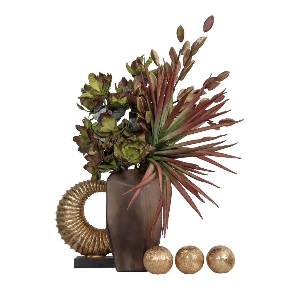 LIBERTA CISEAU HONEY ΒΑΖΟ 21x12x38cm ΓΥΑΛΙ ΚΑΦΕ