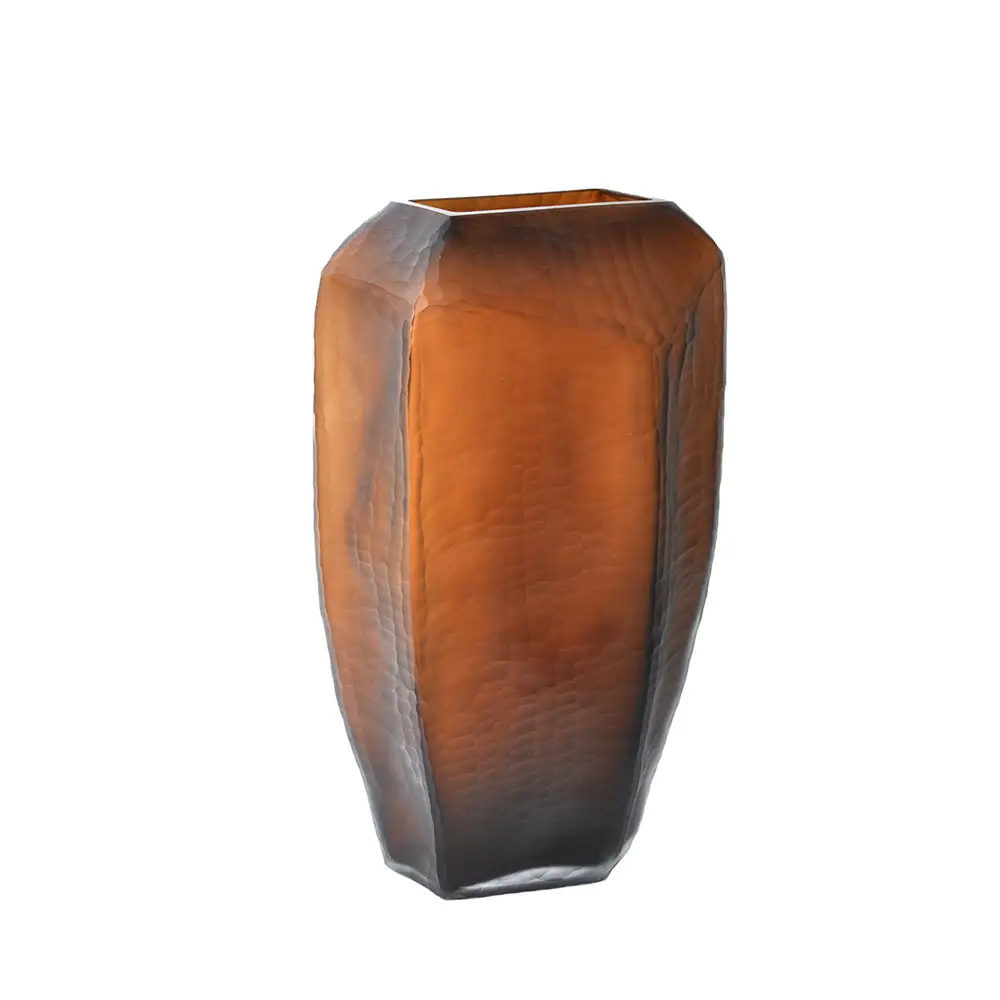 LIBERTA CISEAU HONEY ΒΑΖΟ 21x12x38cm ΓΥΑΛΙ ΚΑΦΕ