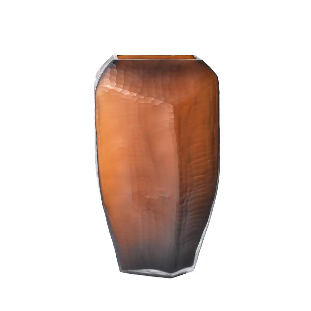 LIBERTA CISEAU HONEY ΒΑΖΟ 21x12x38cm ΓΥΑΛΙ ΚΑΦΕ