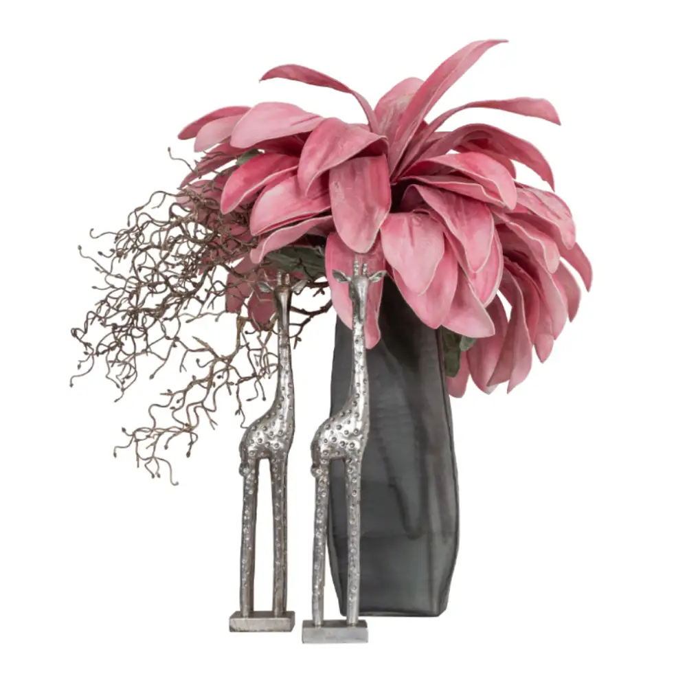 LIBERTA MEISSEL ΒΑΖΟ 15x9x40cm ΓΥΑΛΙ ΓΚΡΙ