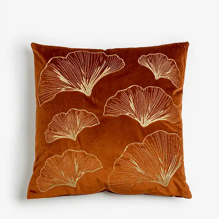 LIBERTA VENTALIA ΔΙΑΚΟΣΜΗΤΙΚΟ ΜΑΞΙΛΑΡΙ 45x45cm ΒΕΛΟΥΔΟ TERRACOTTA ΧΡΥΣΟ