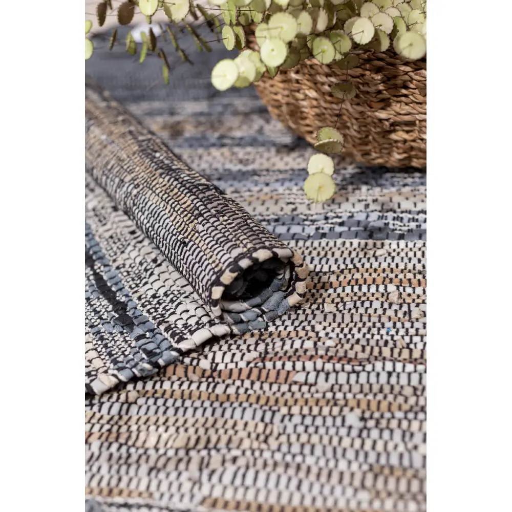 LIBERTA CINDER ΧΑΛΑΚΙ 60x90cm ΔΕΡΜΑ ΜΠΕΖ ΓΚΡΙ