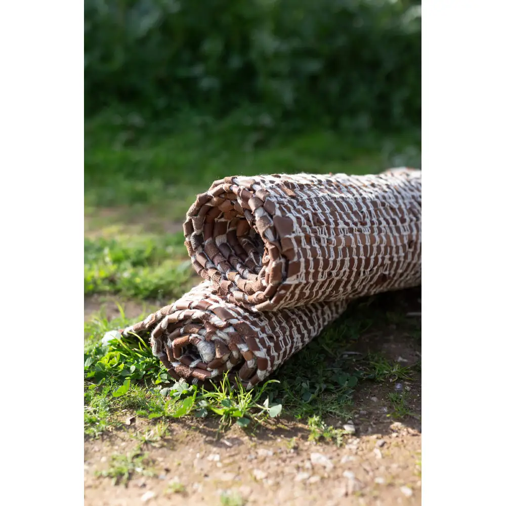 LIBERTA ROMBO ΧΑΛΑΚΙ 60x90cm ΔΕΡΜΑ ΚΑΦΕ ΜΠΕΖ