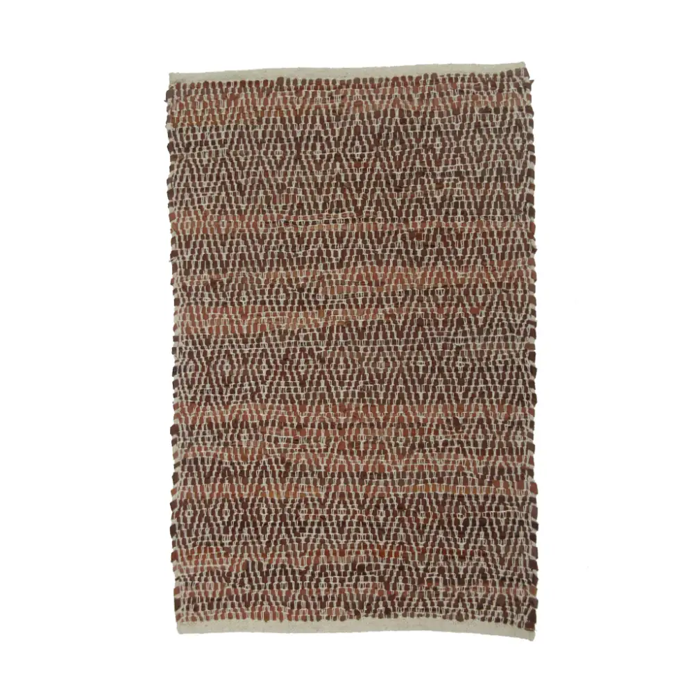 LIBERTA ROMBO ΧΑΛΑΚΙ 60x90cm ΔΕΡΜΑ ΚΑΦΕ ΜΠΕΖ
