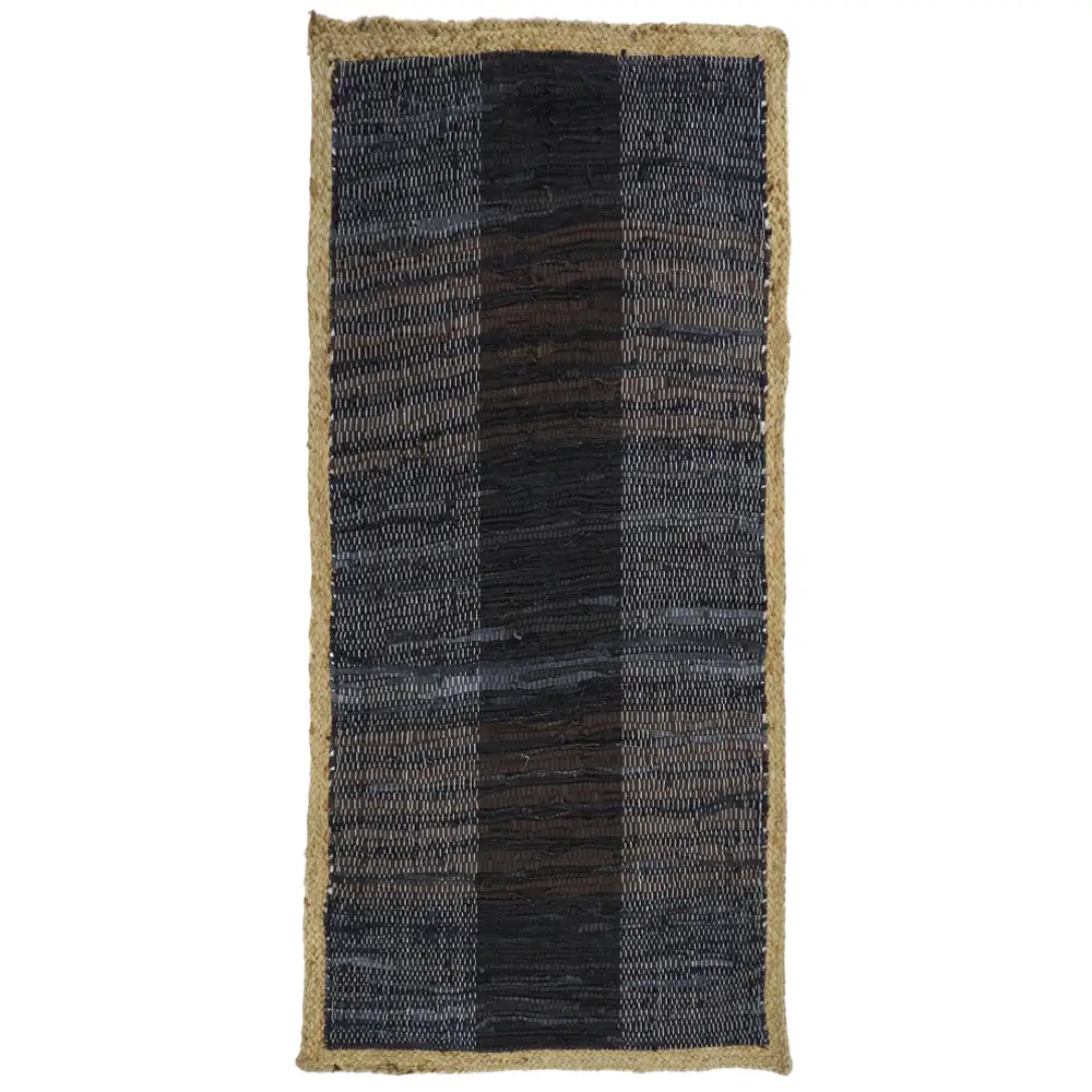 LIBERTA DARK ΧΑΛΙ ΔΙΑΔΡΟΜΟΥ 70x150cm ΔΕΡΜΑ ΜΑΥΡΟ ΜΠΕΖ ΓΙΟΥΤΑ