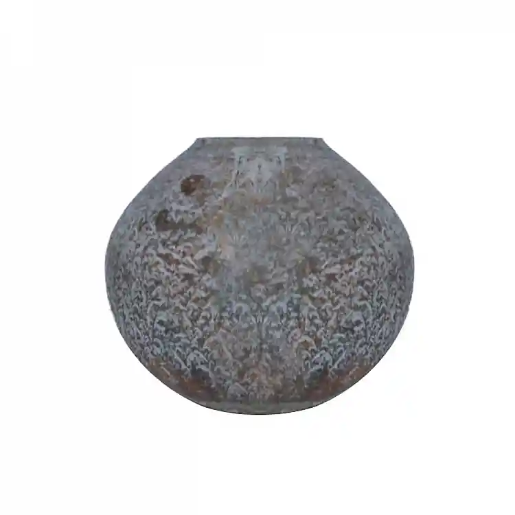 LIBERTA SHANDAR ΒΑΖΟ 18x18x17cm ΓΥΑΛΙ ΓΚΡΙ ΧΡΥΣΟ