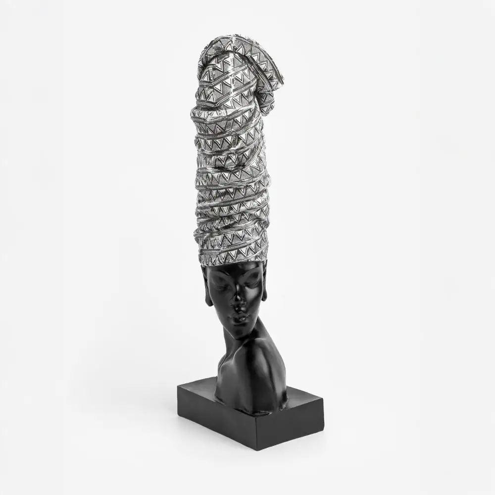 LIBERTA DAME 1 ΔΙΑΚΟΣΜΗΤΙΚΗ ΦΙΓΟΥΡΑ 16x14x44cm POLYRESIN ΜΑΥΡΟ ΛΕΥΚΟ