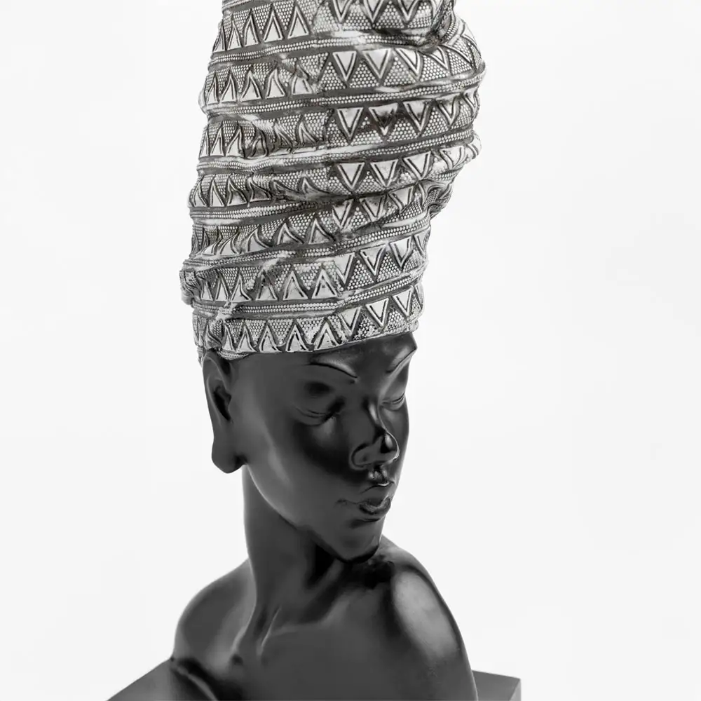 LIBERTA DAME 1 ΔΙΑΚΟΣΜΗΤΙΚΗ ΦΙΓΟΥΡΑ 16x14x44cm POLYRESIN ΜΑΥΡΟ ΛΕΥΚΟ