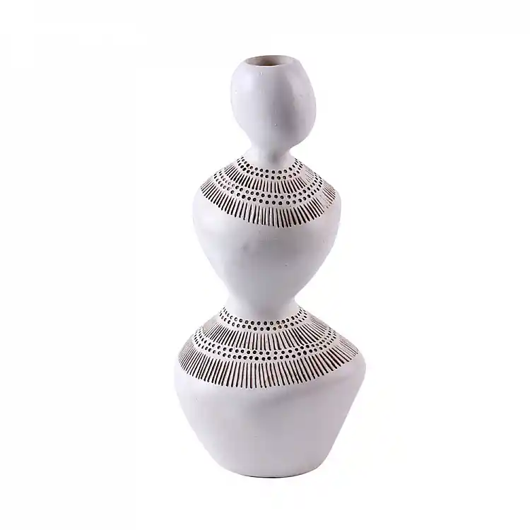 LIBERTA OVOCIE 1 ΒΑΖΟ 14x12x28cm POLYRESIN ΛΕΥΚΟ ΚΑΦΕ