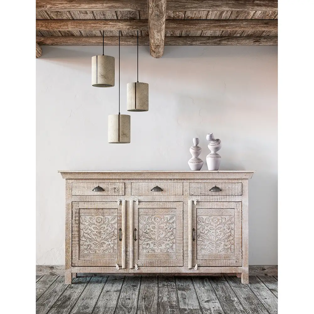 LIBERTA OVOCIE 2 ΒΑΖΟ 13x13x32cm POLYRESIN ΛΕΥΚΟ ΚΑΦΕ