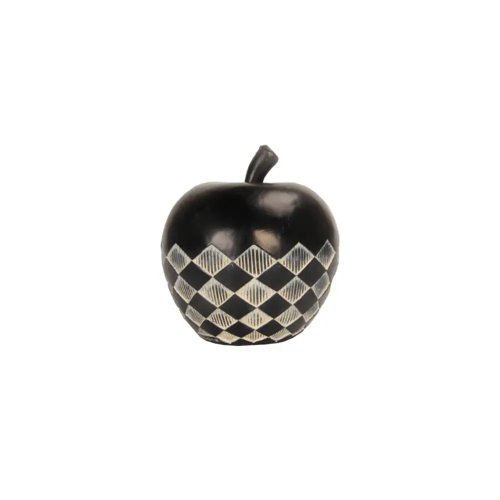 LIBERTA FRUIT BLACK 2 ΔΙΑΚΟΣΜΗΤΙΚΟ ΜΗΛΟ 12x12x13cm POLYRESIN ΜΑΥΡΟ ΛΕΥΚΟ