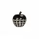 LIBERTA FRUIT BLACK 2 ΔΙΑΚΟΣΜΗΤΙΚΟ ΜΗΛΟ 12x12x13cm POLYRESIN ΜΑΥΡΟ ΛΕΥΚΟ