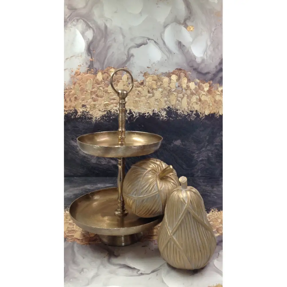 LIBERTA TRICOT POIRE ΔΙΑΚΟΣΜΗΤΙΚΟ ΑΧΛΑΔΙ 12x12x18cm POLYRESIN ΧΡΥΣΟ