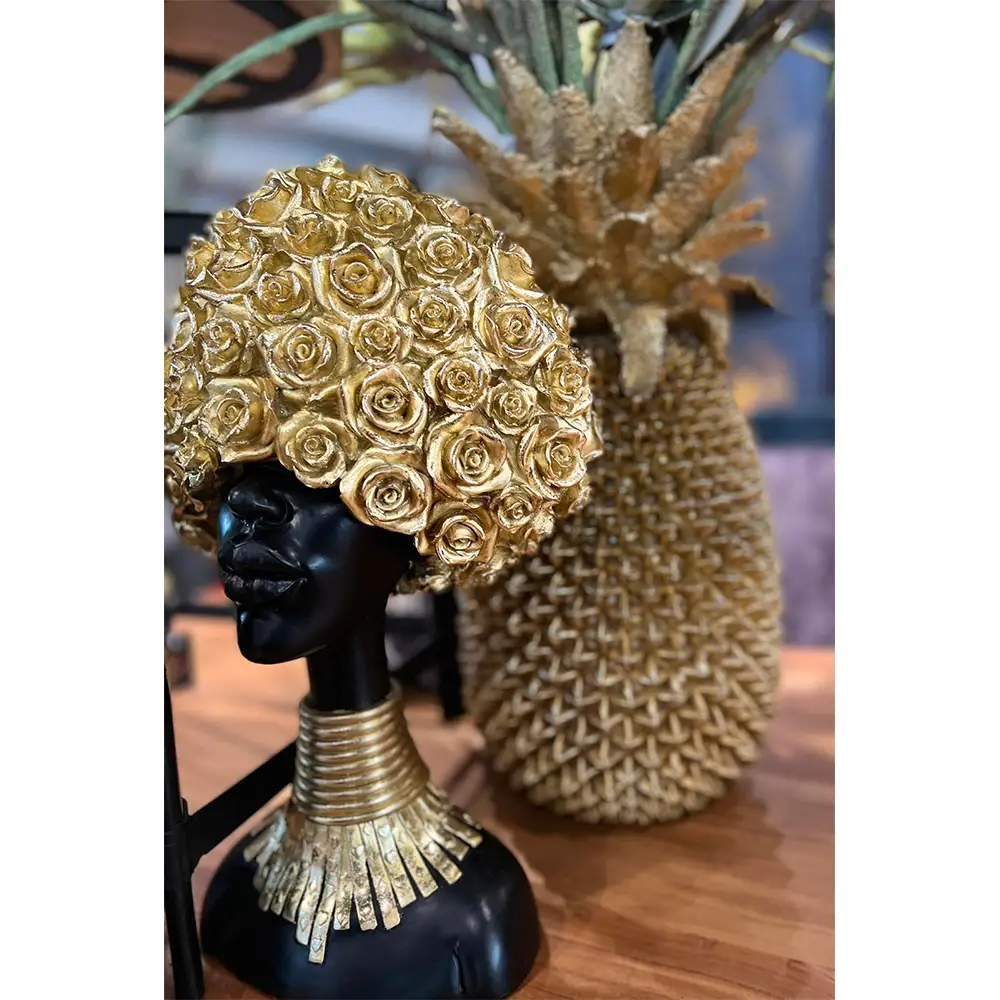 LIBERTA NAEMA 3 ΔΙΑΚΟΣΜΗΤΙΚΗ ΦΙΓΟΥΡΑ 27x15x41cm POLYRESIN ΜΑΥΡΟ ΧΡΥΣΟ