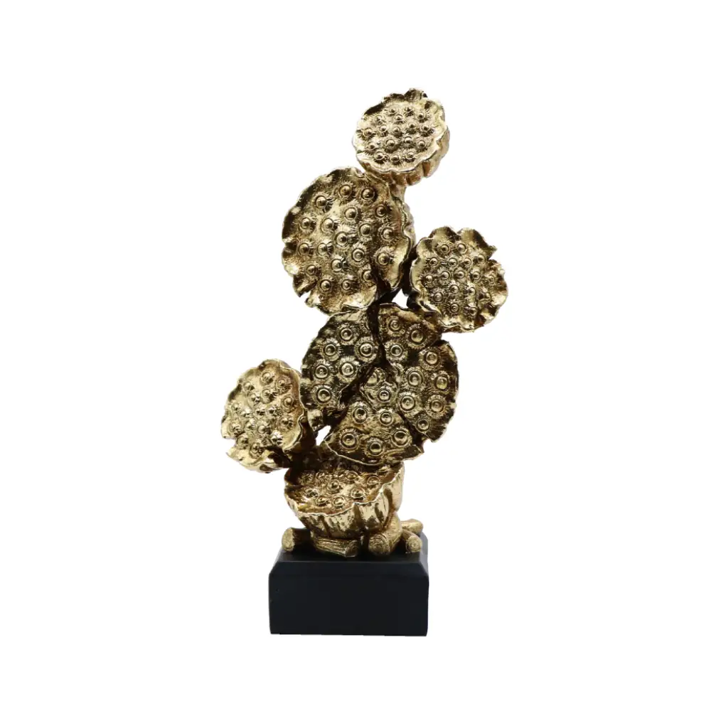 LIBERTA ONIOPORA ΔΙΑΚΟΣΜΗΤΙΚΟ ΚΑΚΤΟΣ 17x10x31cm POLYRESIN ΧΡΥΣΟ ΜΑΥΡΟ