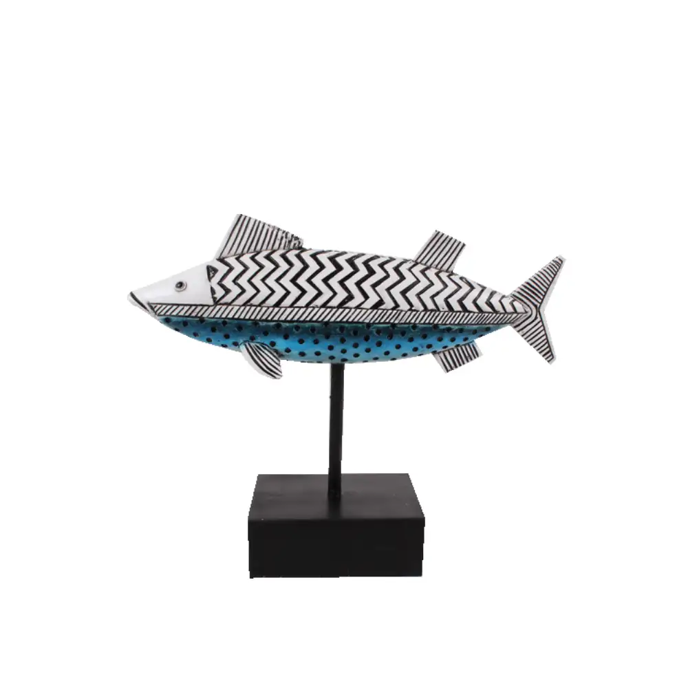 LIBERTA SERRANUS ΔΙΑΚΟΣΜΗΤΙΚΟ ΨΑΡΙ 26x8x21cm POLYRESIN ΛΕΥΚΟ ΜΑΥΡΟ ΓΑΛΑΖΙΟ