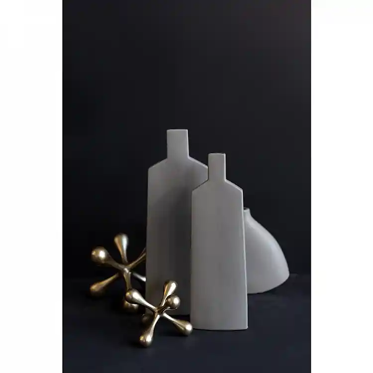 LIBERTA LUI ΒΑΖΟ 11x4x33cm ΚΕΡΑΜΙΚΟ ΓΚΡΙ ΜΑΤ