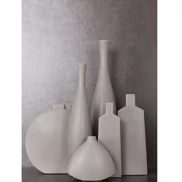 LIBERTA LUI ΒΑΖΟ 11x4x33cm ΚΕΡΑΜΙΚΟ ΓΚΡΙ ΜΑΤ