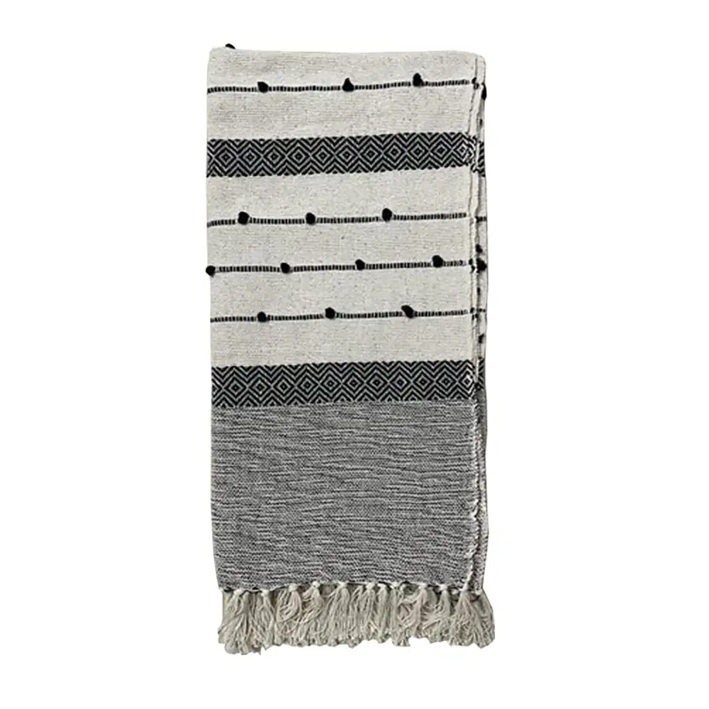 LIBERTA SAND ΡΙΧΤΑΡΙ ΔΙΑΚΟΣΜΗΤΙΚΟ 125x150cm ΒΑΜΒΑΚΙ ΛΕΥΚΟ ΜΑΥΡΟ