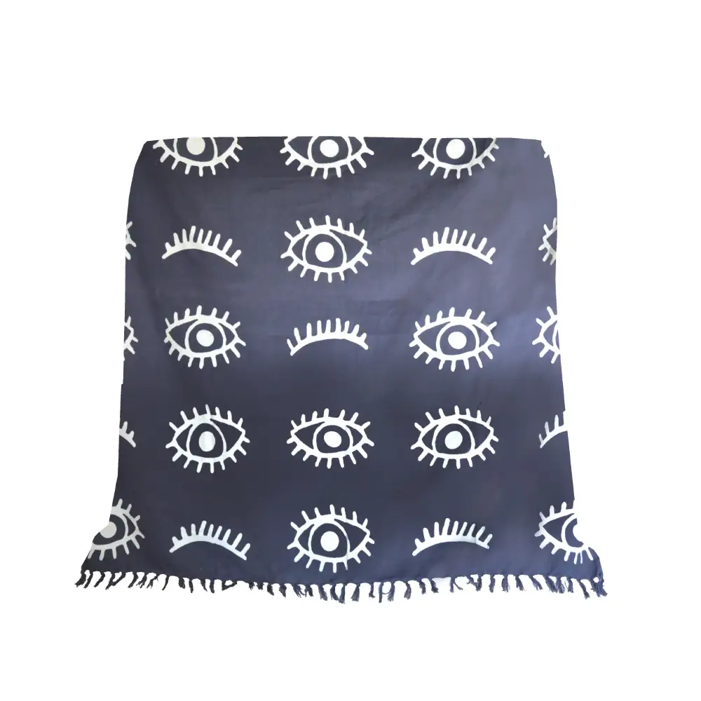 LIBERTA EYES GREY ΡΙΧΤΑΡΙ ΔΙΑΚΟΣΜΗΤΙΚΟ 130x170cm ΒΑΜΒΑΚΙ ΜΠΛΕ ΛΕΥΚΟ