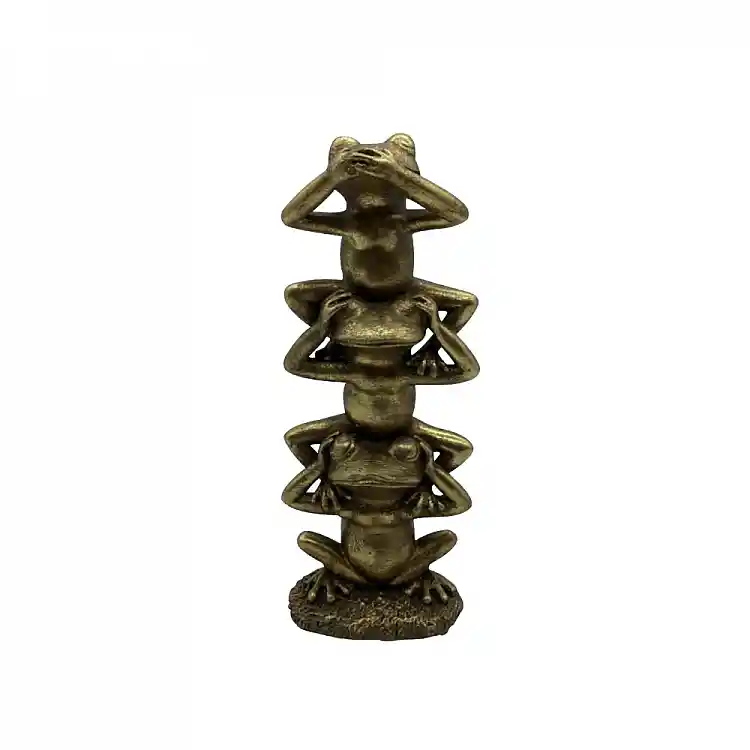 LIBERTA FROGGIES ΔΙΑΚΟΣΜΗΤΙΚΟ ΒΑΤΡΑΧΟΣ 10x6x22cm POLYRESIN ΧΡΥΣΟ