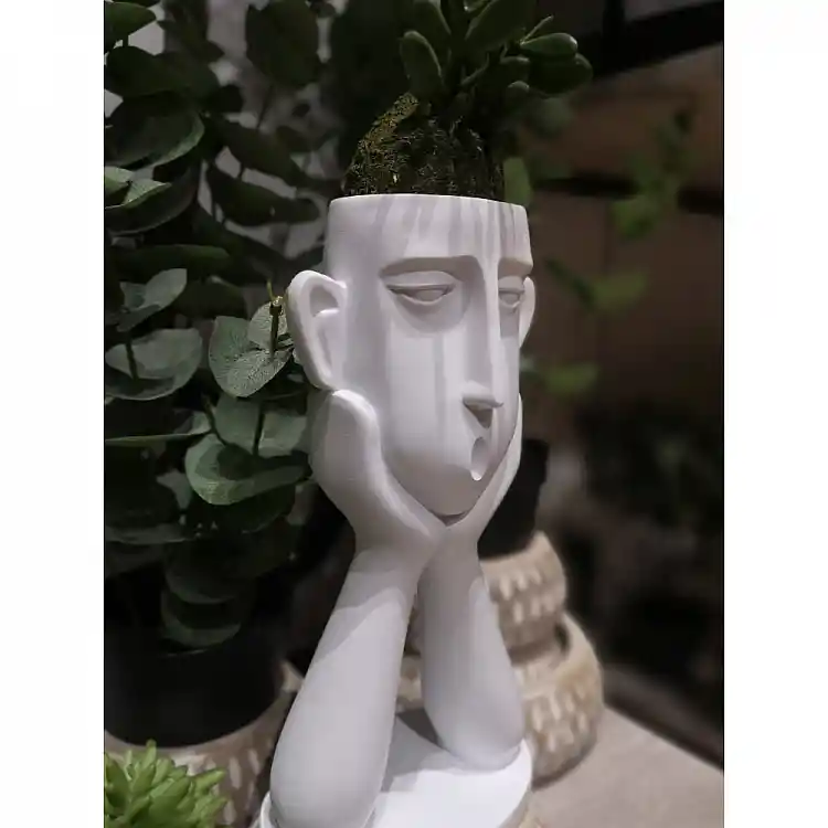 LIBERTA ROMANCE 1 ΒΑΖΟ ΦΙΓΟΥΡΑ 13x9x26cm POLYRESIN ΑΣΠΡΟ