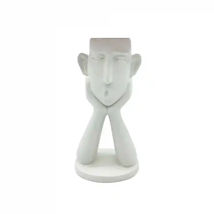 LIBERTA ROMANCE 1 ΒΑΖΟ ΦΙΓΟΥΡΑ 13x9x26cm POLYRESIN ΑΣΠΡΟ