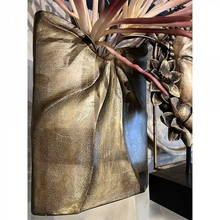 LIBERTA IWA 1 ΒΑΖΟ 23x8x30cm ΑΛΟΥΜΙΝΙΟ ΧΡΥΣΟ ΑΝΤΙΚΕ