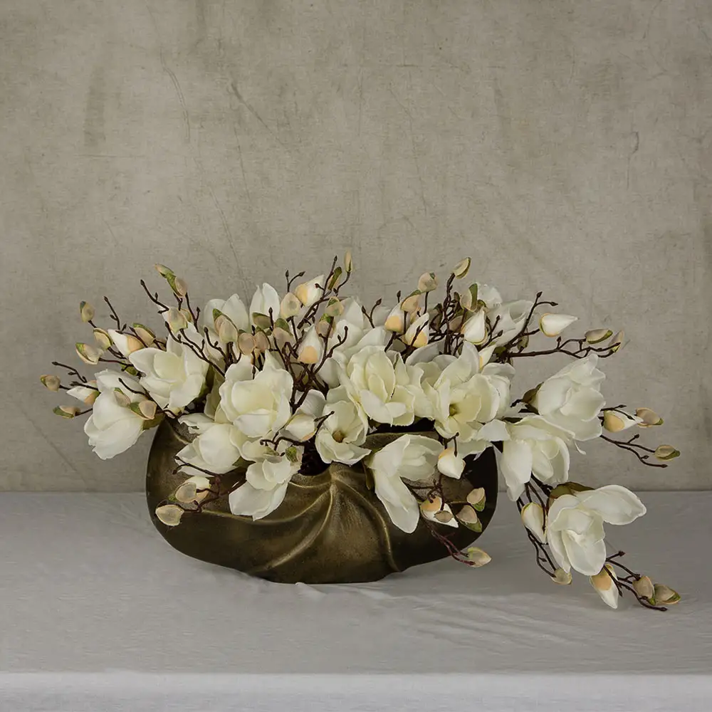 LIBERTA IWA 2 ΒΑΖΟ 39x9x19cm ΑΛΟΥΜΙΝΙΟ ΧΡΥΣΟ ΑΝΤΙΚΕ