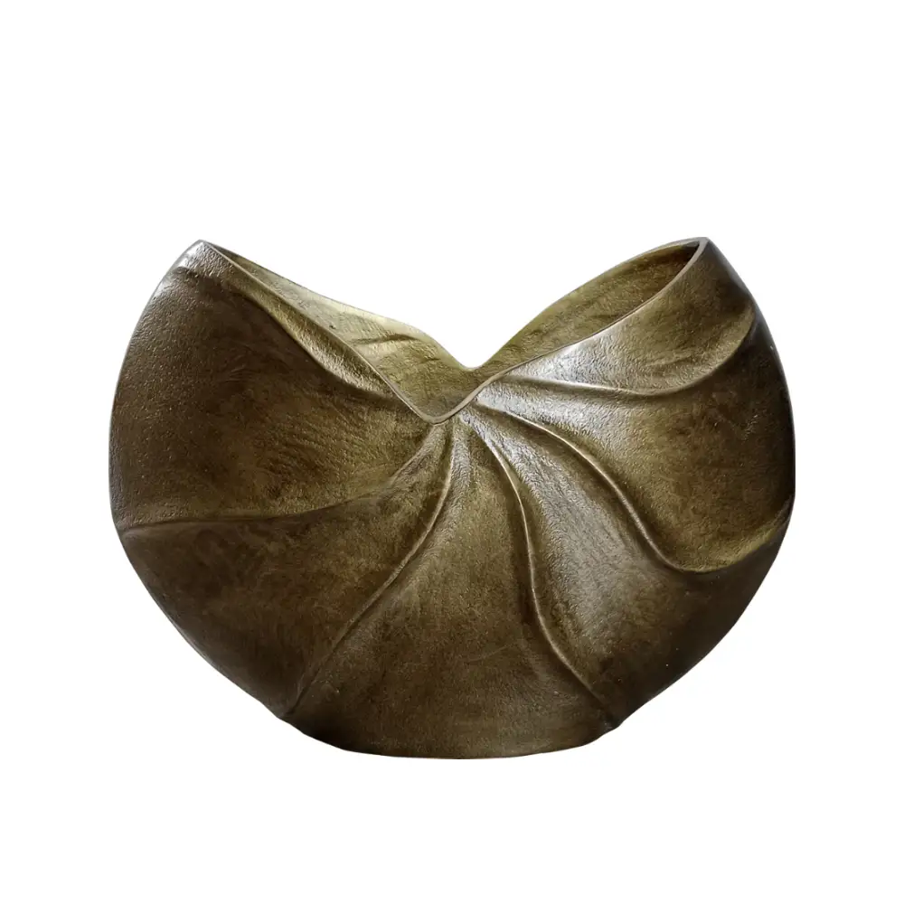 LIBERTA IWA 3 ΒΑΖΟ 38x13x28cm ΑΛΟΥΜΙΝΙΟ ΧΡΥΣΟ ΑΝΤΙΚΕ