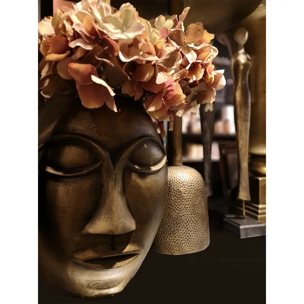 LIBERTA HARGA ΒΑΖΟ 23x23x27cm ΑΛΟΥΜΙΝΙΟ ΧΡΥΣΟ ΑΝΤΙΚΕ