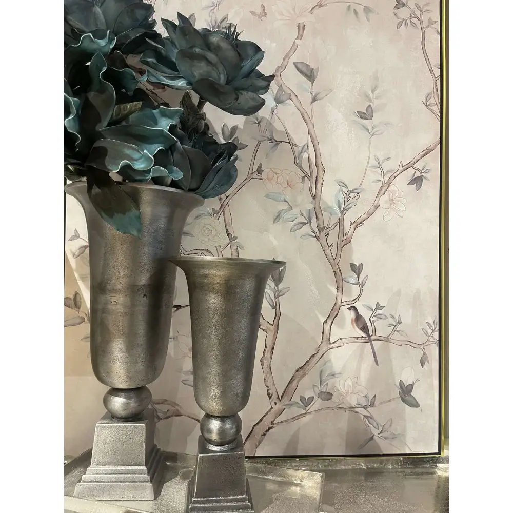 LIBERTA DEVI ΒΑΖΟ ΣΕΤ 2ΤΜΧ 24x24x50cm ΑΛΟΥΜΙΝΙΟ ΑΣΗΜΙ ΑΝΤΙΚΕ