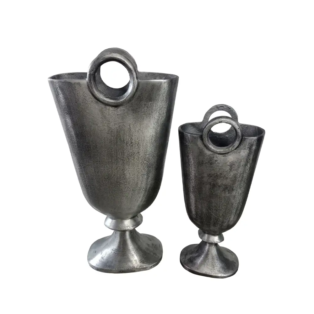 LIBERTA RENGO ΒΑΖΟ ΣΕΤ 2ΤΜΧ 26x14x52cm ΑΛΟΥΜΙΝΙΟ ΑΣΗΜΙ ΑΝΤΙΚΕ