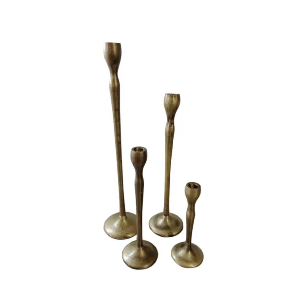 LIBERTA JOLIE ΚΗΡΟΠΗΓΙΟ SET 4ΤΜΧ 13x13x50cm ΑΛΟΥΜΙΝΙΟ ΧΡΥΣΟ ΑΝΤΙΚΕ