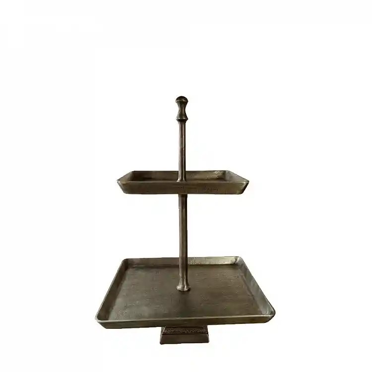 LIBERTA LITH ΟΡΝΤΕΒΙΕΡΑ 2 ΕΠΙΠΕΔΑ 36x36x55cm ΑΛΟΥΜΙΝΙΟ ΧΡΥΣΟ ΑΝΤΙΚΕ