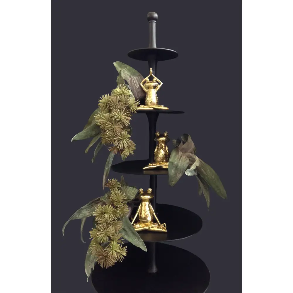 LIBERTA YOGA FROGIE ΔΙΑΚΟΣΜΗΤΙΚΟ ΒΑΤΡΑΧΟΣ 18x11x19cm POLYRESIN ΧΡΥΣΟ