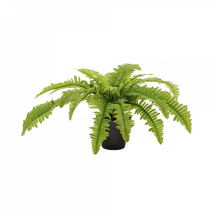 LIBERTA BOSTON FERN ΦΥΤΟ ΤΕΧΝΗΤΟ ΣΕ ΓΛΑΣΤΡΑ 36cm POLYESTER ΠΡΑΣΙΝΟ PE/PP